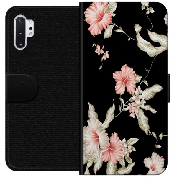 Samsung Galaxy Note10+ Plånboksfodral Floral Pattern Black