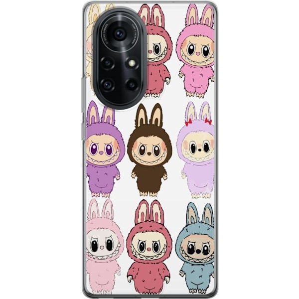Huawei nova 8 Pro Genomskinligt Skal Labubu Pink Monster – Popkonst med Kawaii-touch