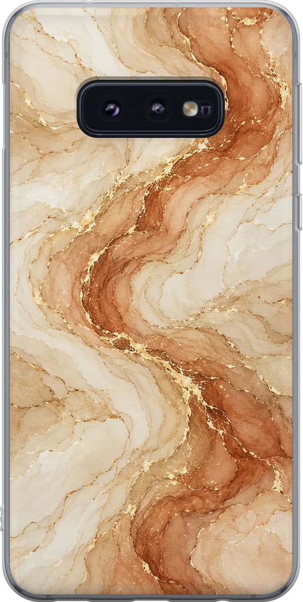 Kompatibelt Mobildeksel til Samsung Galaxy S10e Sandmarmor beige