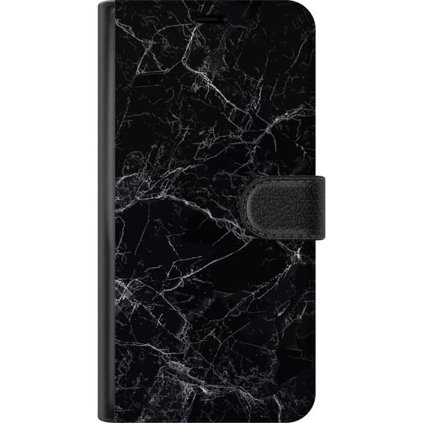Kompatibelt Plånboksfodral till Apple iPhone 17 Marmor Svart