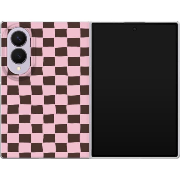 Kompatibelt Mobildeksel til Samsung Galaxy Z Fold8 Rosa sjakkruter rosa
