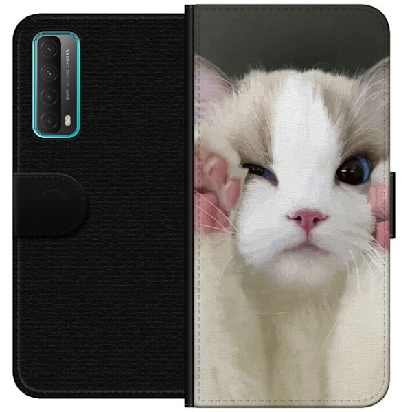 Huawei P smart 2021 Plånboksfodral Katt Hej