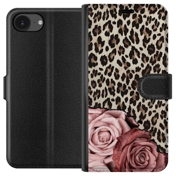 Apple iPhone 16e Plånboksfodral Leopardrosor