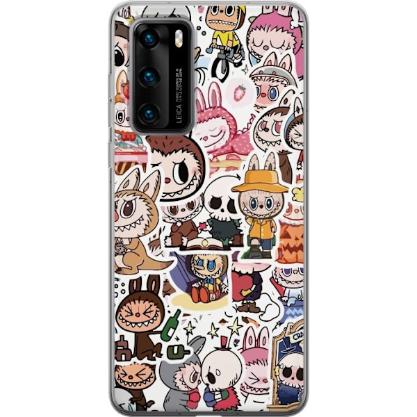 Huawei P40 Läpinäkyvä kuori Labubu All-Stars – POP MART Erikoispainos