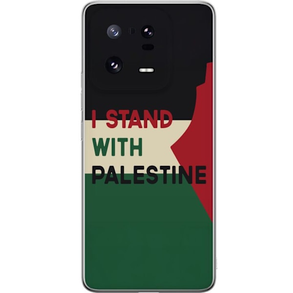 Xiaomi 13 Pro Läpinäkyvä kuori Pysähdy Palestiinan puolesta - solidaarisuussuunnittelu vahvalla viestillä