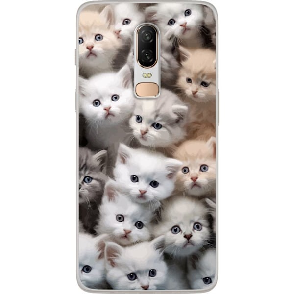 OnePlus 6 Gjennomsiktig deksel Katter