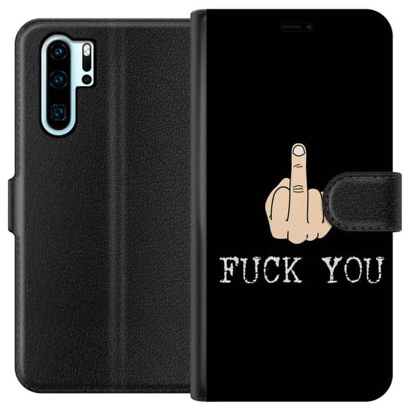 Kompatibelt Lommeboketui til Huawei P30 Pro Faen Deg