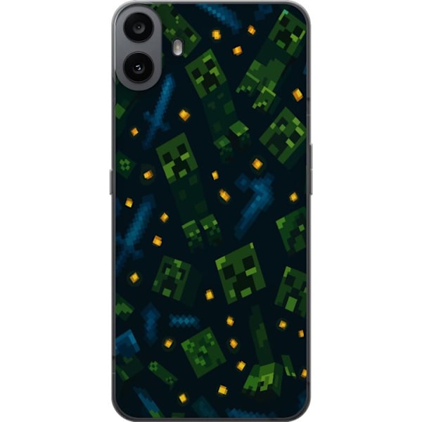 Nothing CMF Phone 1 Läpinäkyvä kuori Minecraft Dungeons Mob