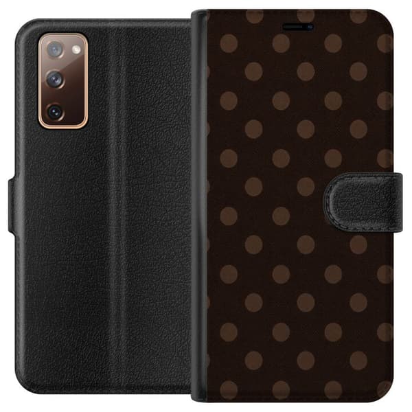 Kompatibelt Plånboksfodral till Samsung Galaxy S20 FE Mocha Dots brun