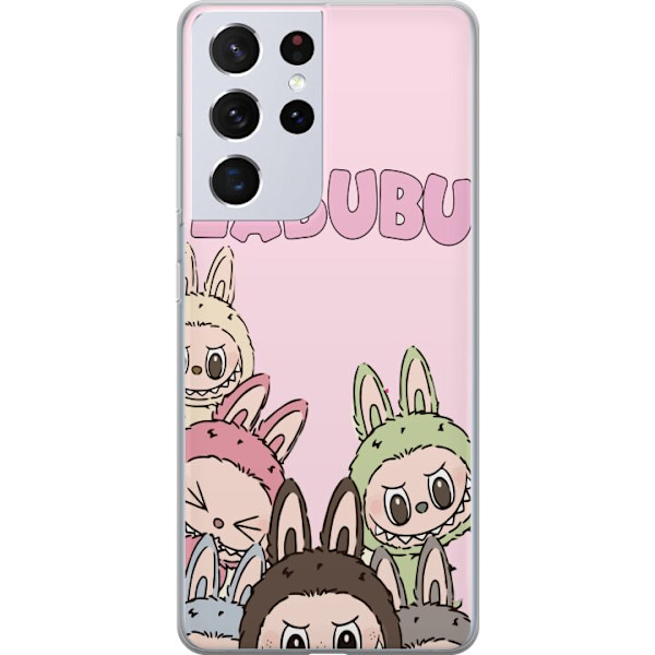 Samsung Galaxy S21 Ultra 5G Läpinäkyvä kuori Labubu Pop Mart Hahmot Keräilykohteet Suosittu Hahmosarja Suunnittelu Pop Mart Leikkikalutaide Aihe