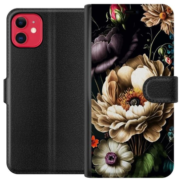 Kompatibel Tegnebogsetui til Apple iPhone 11 Blomster