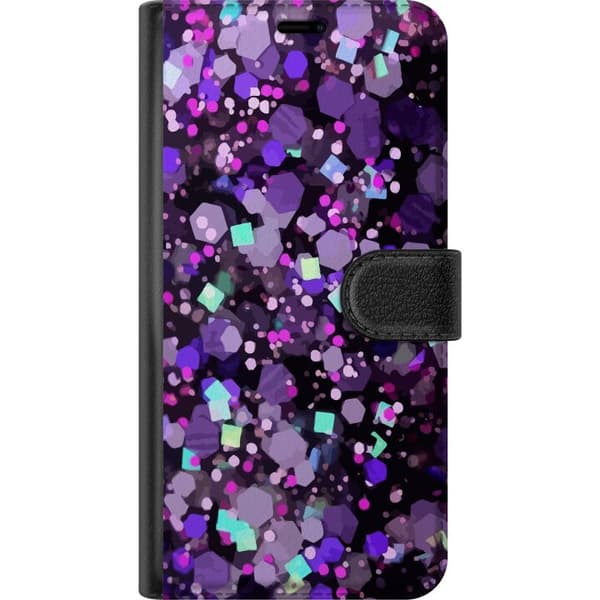 Kompatibelt Lommeboketui til Samsung Galaxy S20+ Lilla Glitter