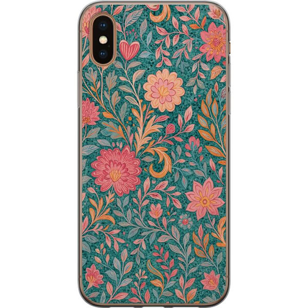 Apple iPhone X Läpinäkyvä kuori Floral Dream