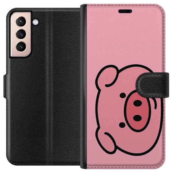 Samsung Galaxy S21 Plånboksfodral Kawaii Piggy