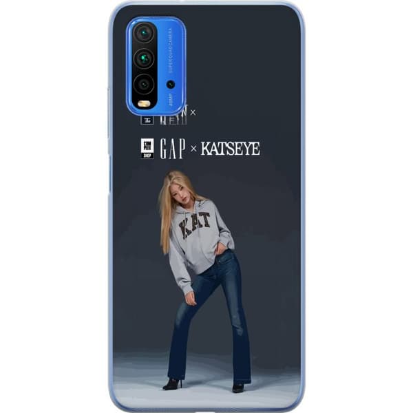 Kompatibelt Mobildeksel til Xiaomi Redmi Note 9 4G KATSEYE blond modebild grå