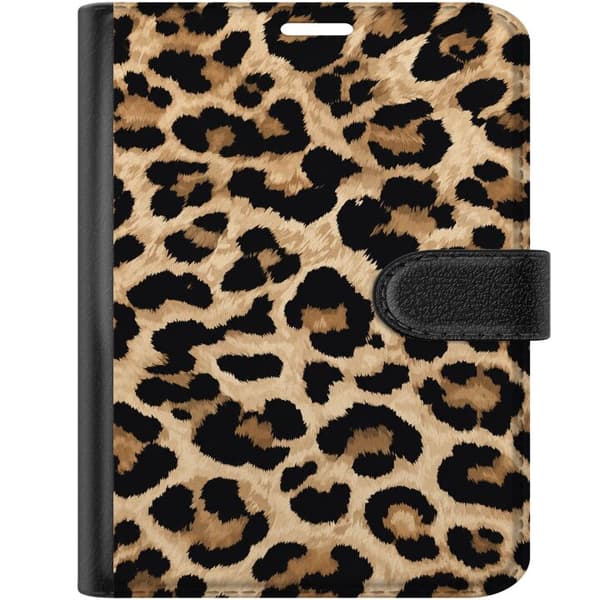 Kompatibelt Lommeboketui til Apple iPhone Duo Brune leopardflekker brun