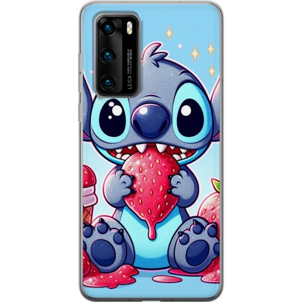Huawei P40 Läpinäkyvä kuori Strawberry Stitch