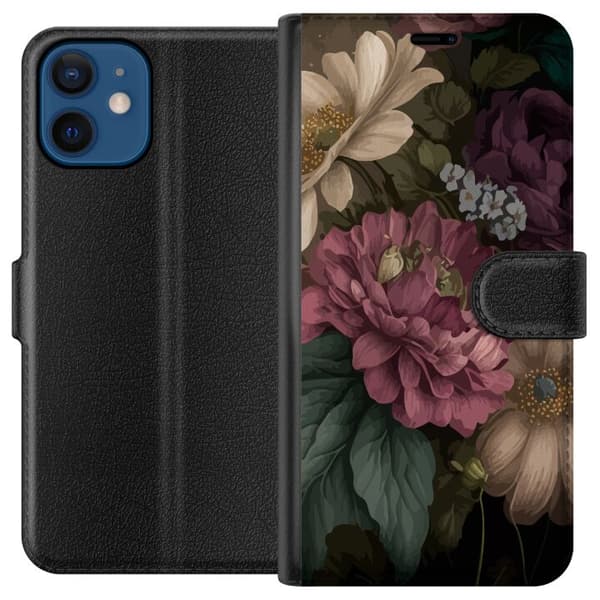 Kompatibelt Plånboksfodral till Apple iPhone 12 Blommor