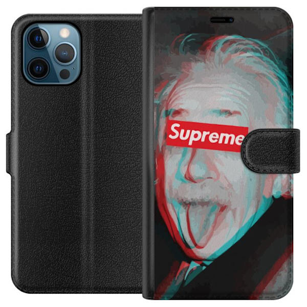 Apple iPhone 12 Pro Tegnebogsetui Supreme Albert Einstein 3D Motiv Streetwear Design Populær Videnskab Ikonisk Grafisk Urban Kunst