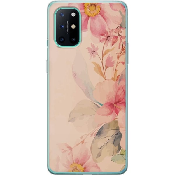 OnePlus 8T Gennemsigtig cover Farverige Blomster
