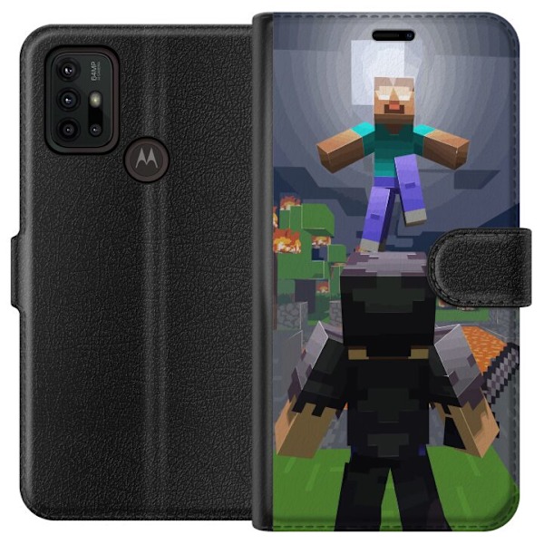 Motorola Moto G30 Lompakkokotelo Minecraft