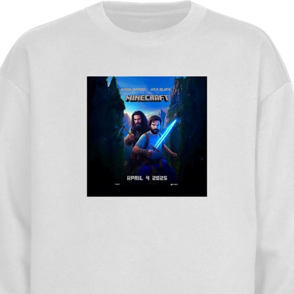 Sweatshirt til Voksne | Klassisk Collegebluse En Minecraft-fil hvid XXL