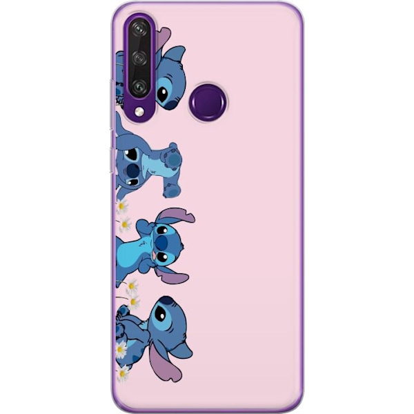 Huawei Y6p Genomskinligt Skal Stitch Skratt & Bus – Perfekt