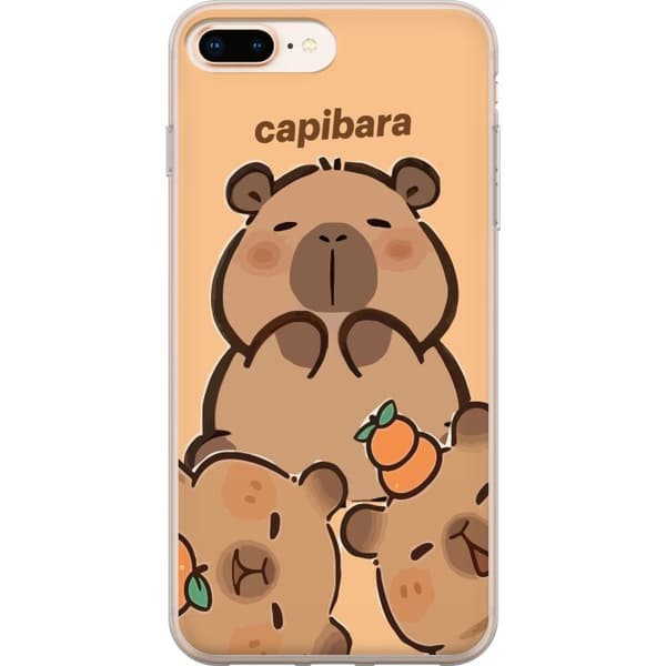 Kompatibelt Mobildeksel til Apple iPhone 8 Plus Capybara søt figur søt trendy samler