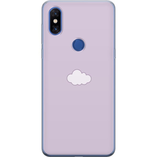 Xiaomi Mi Mix 3 Läpinäkyvä kuori Lila Pilvi - minimalistinen pilvi lila taustalla