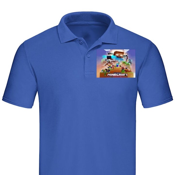 Piqué for Voksen | Elegant Piquégenser Minecraft Blå Stor