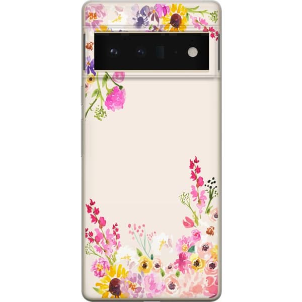 Kompatibelt Mobildeksel til Google Pixel 6 Pro Blommig akvarellram