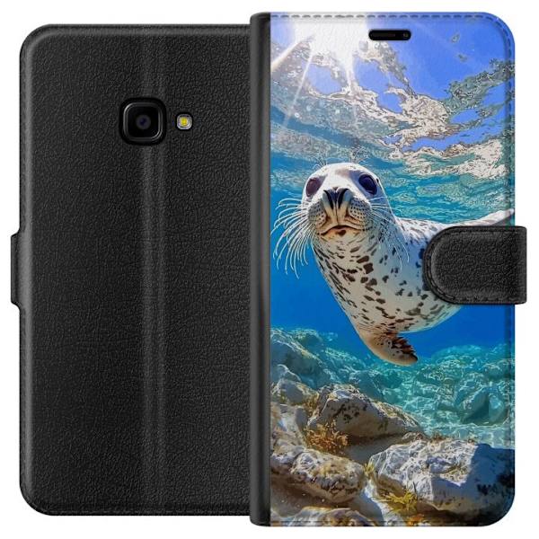 Samsung Galaxy Xcover 4 Lompakkokotelo Myynti Meri Uiminen Eläinaihe Luonto Vesimotiivi Sininen Suunnittelu Meriteema Suosittu Motiivi Villieläimet