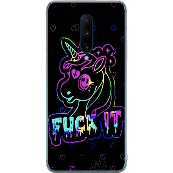 OnePlus 7T Pro Läpinäkyvä kuori Fuck it Unicorn