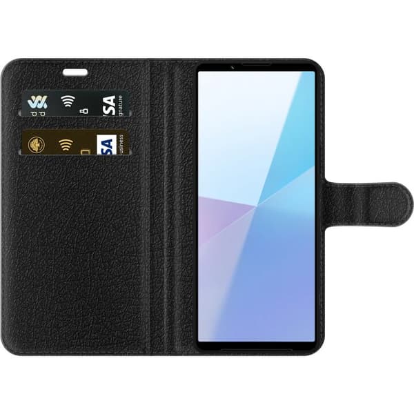 Kompatibelt Lommeboketui til Sony Xperia 10 VI Gullig Pikachu EX samlebilde med regnbueeffekter gull
