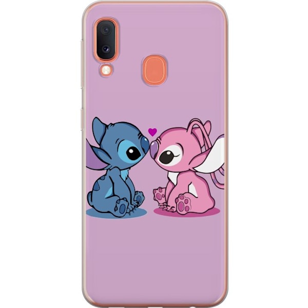 Samsung Galaxy A20e Genomskinligt Skal lilo & stitch 2025