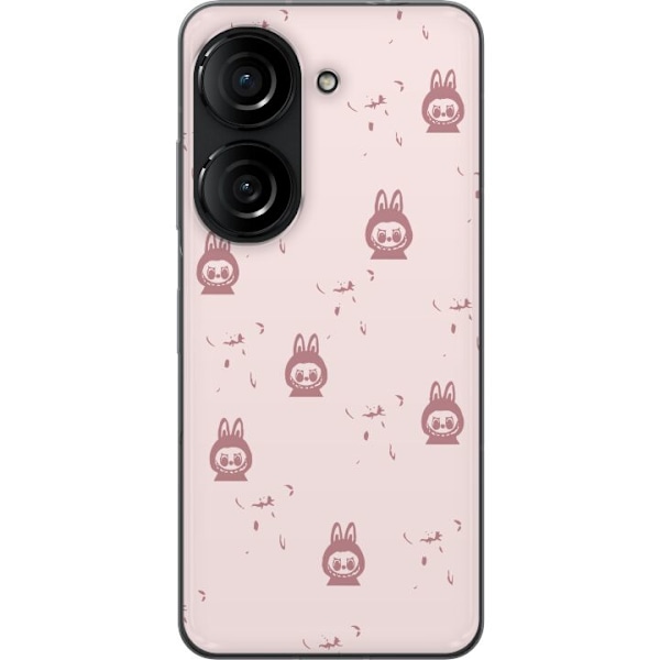 Asus Zenfone 10 Läpinäkyvä kuori Labubu Neon Pop - Neonvärinen pop art hirviö