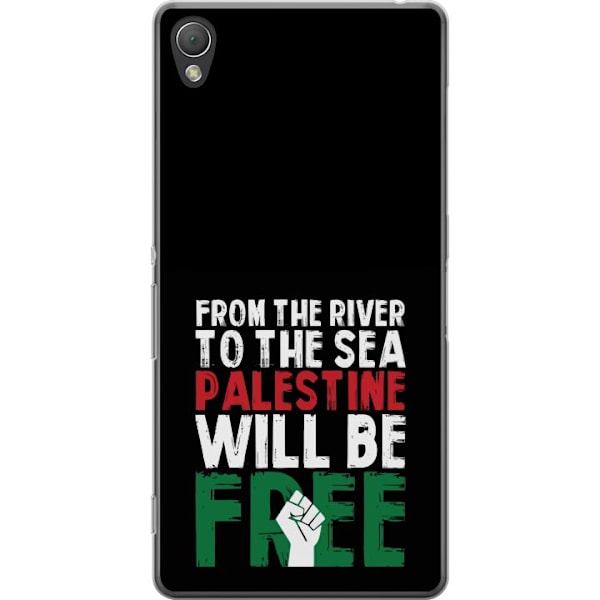 Sony Xperia Z3 Genomskinligt Skal Free Palestine – politiskt statement med kraftfullt grafiskt uttryck
