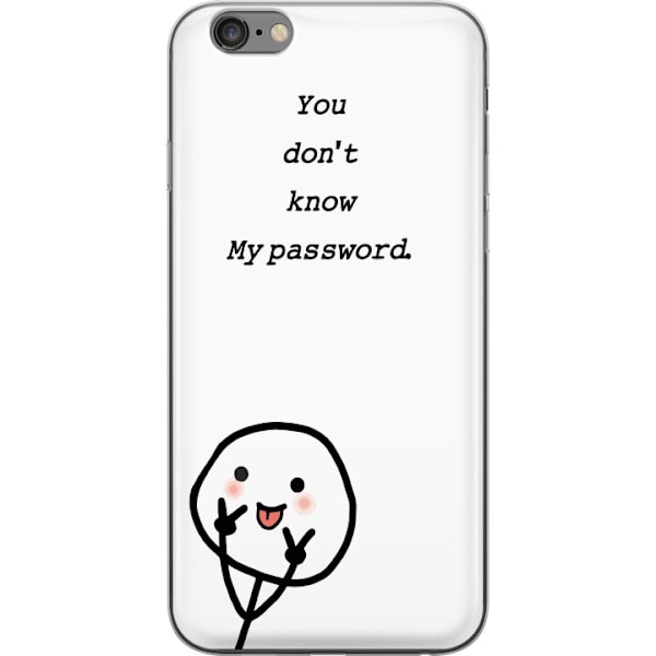 Apple iPhone 6 Plus Genomskinligt Skal You Don’t Know My Password – edgy textmotiv med attityd