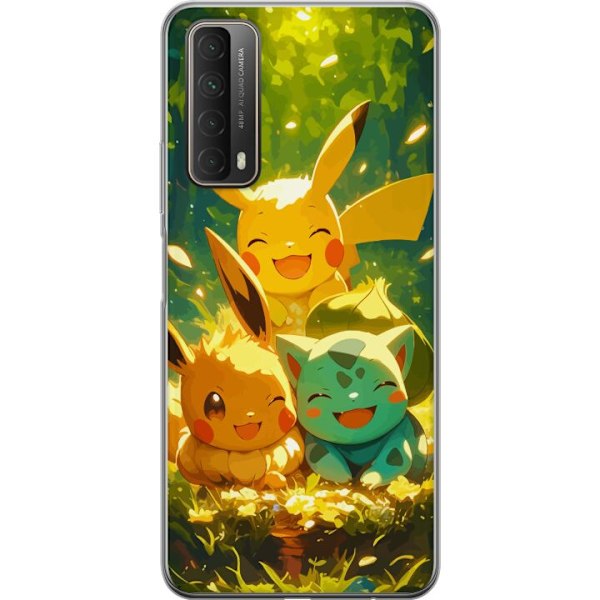 Huawei P smart 2021 Genomskinligt Skal Pixelmonster spelstil – färgstark design för retroälskande gamers