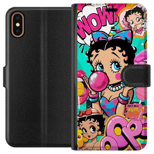 Apple iPhone XS Lommeboketui Betty Boop