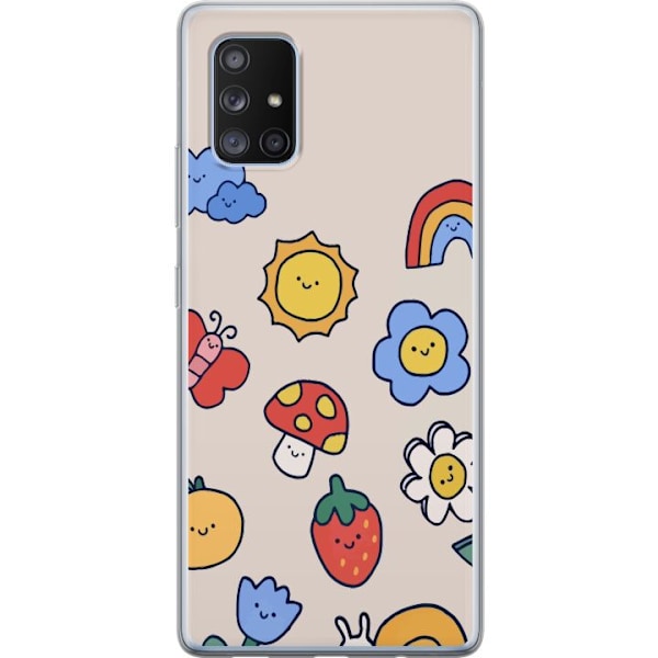 Samsung Galaxy A71 5G Läpinäkyvä kuori Söpö