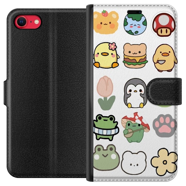 Apple iPhone SE (2022) Plånboksfodral Kawaii Friends – söta figurer i japansk stil
