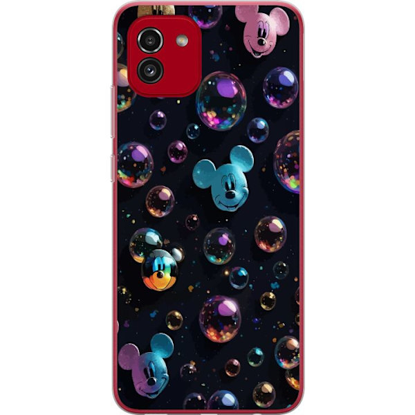 Samsung Galaxy A03 Läpinäkyvä kuori  Mikki Hiiri Disney Kuplat Suunnittelu Hauska Motiivi Suosittu Disney-hahmo Piirrossarja Lasten Klassikko
