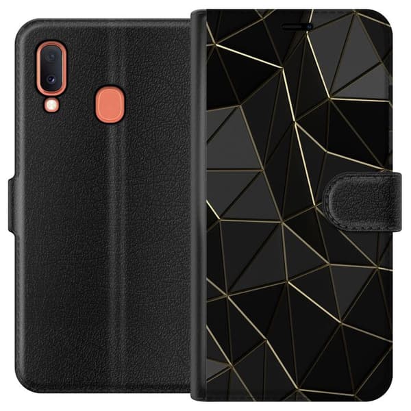 Kompatibelt Plånboksfodral till Samsung Galaxy A20e Midnight
