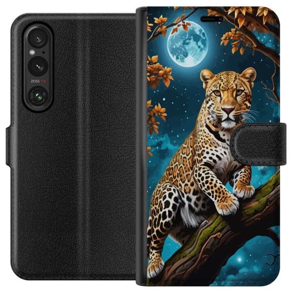Kompatibelt Plånboksfodral till Sony Xperia 1 VI Leopard