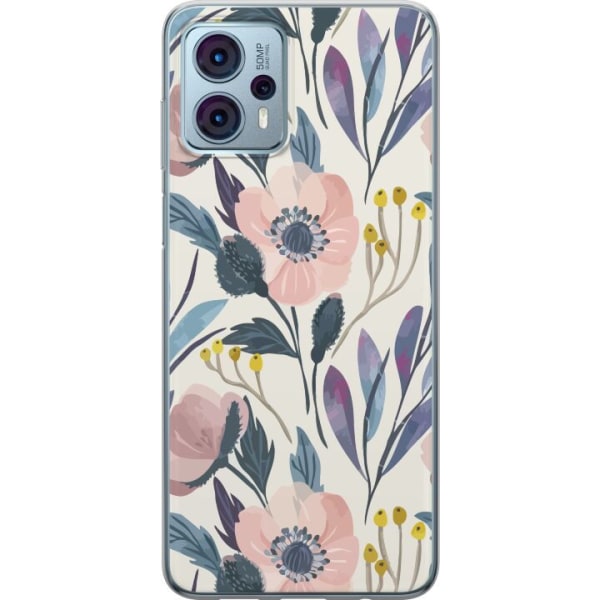 Motorola Moto G23 Gennemsigtig cover Blomsterlykke