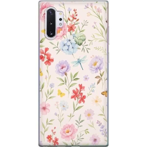 Samsung Galaxy Note10+ Läpinäkyvä kuori Kukat
