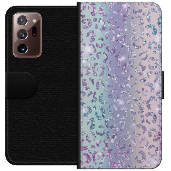 Samsung Galaxy Note20 Ultra Plånboksfodral Glitter Leopard