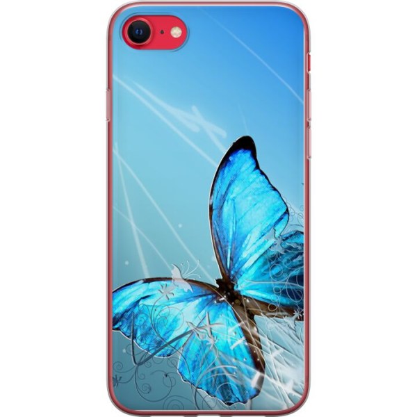 Apple iPhone SE (2020) Gennemsigtig cover Sommerfugl