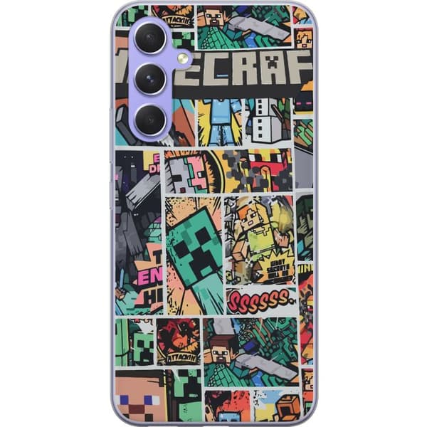 Kompatibelt Mobildeksel til Samsung Galaxy A54 Minecraft Kunsthåndverk